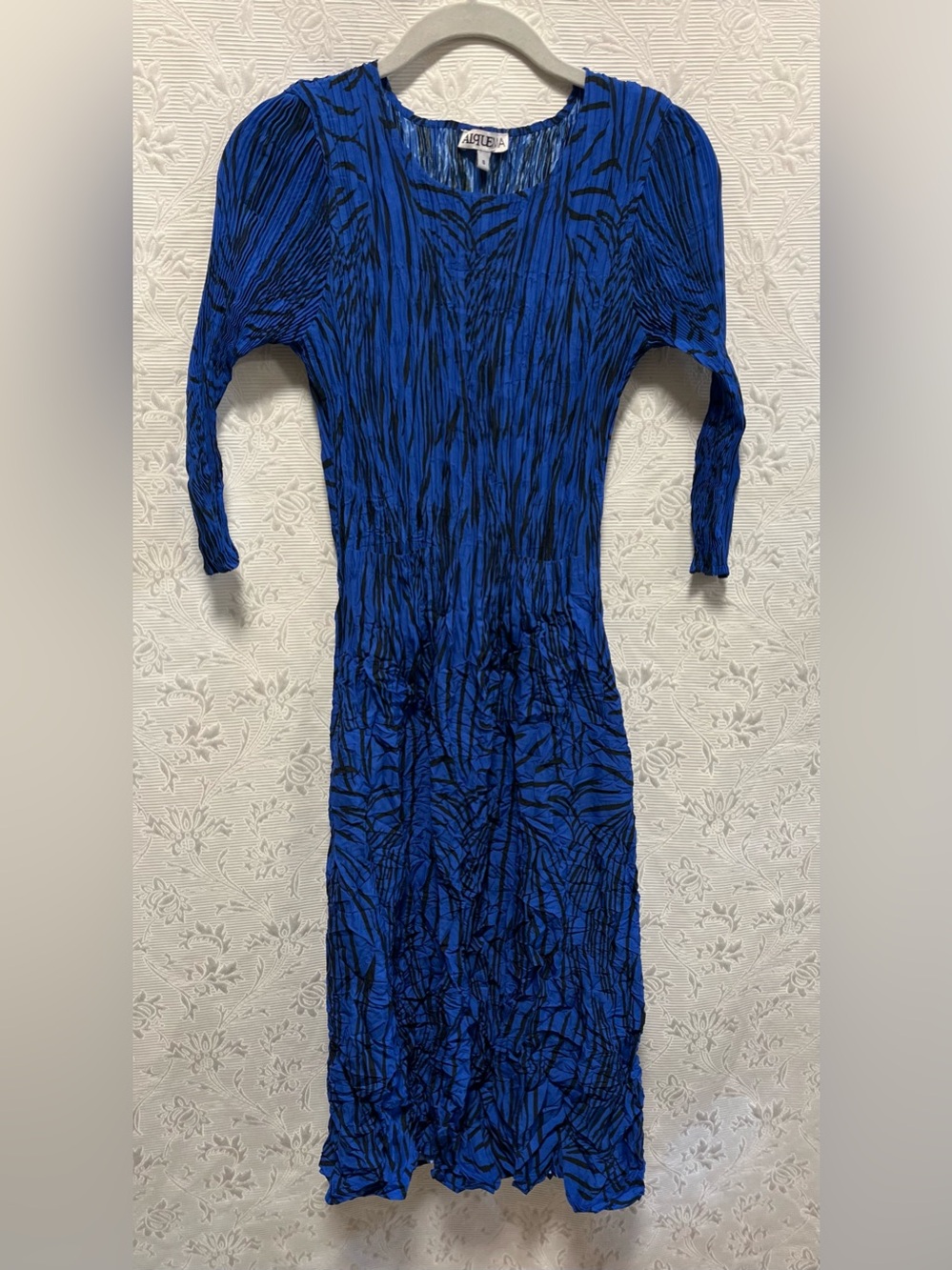 Alquema Blue Crinkle Dress 0